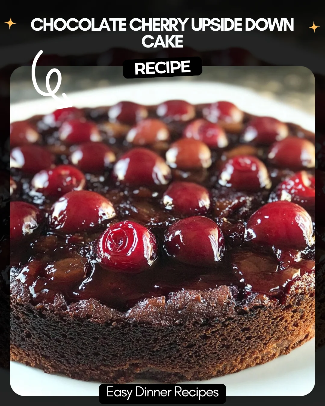 Chocolate Cherry Upside Down Cake