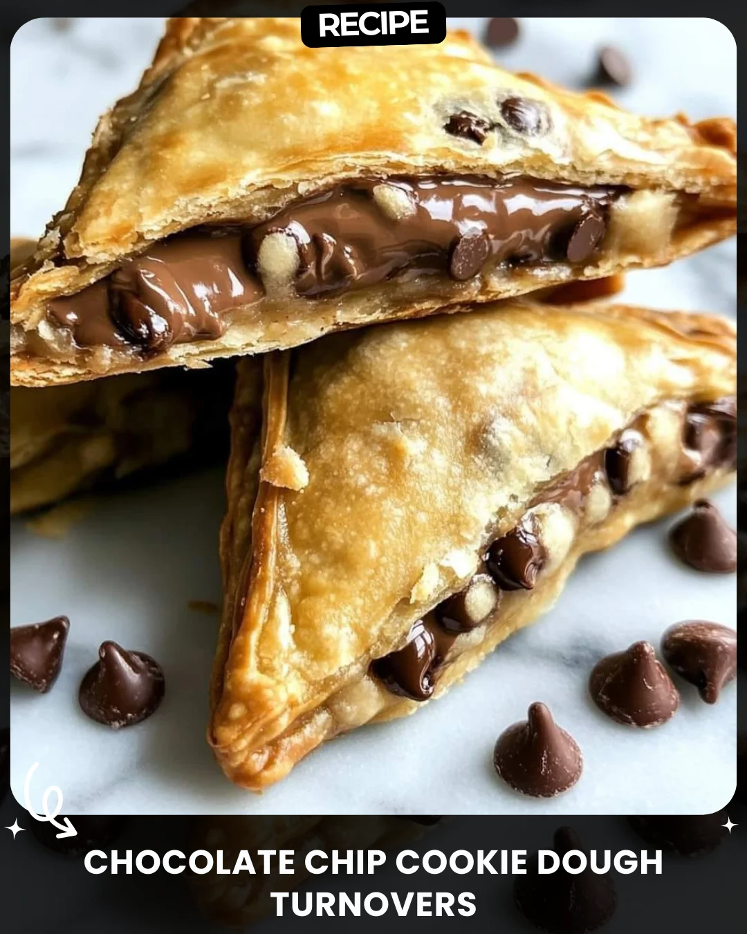 Chocolate Chip Cookie Dough Turnovers