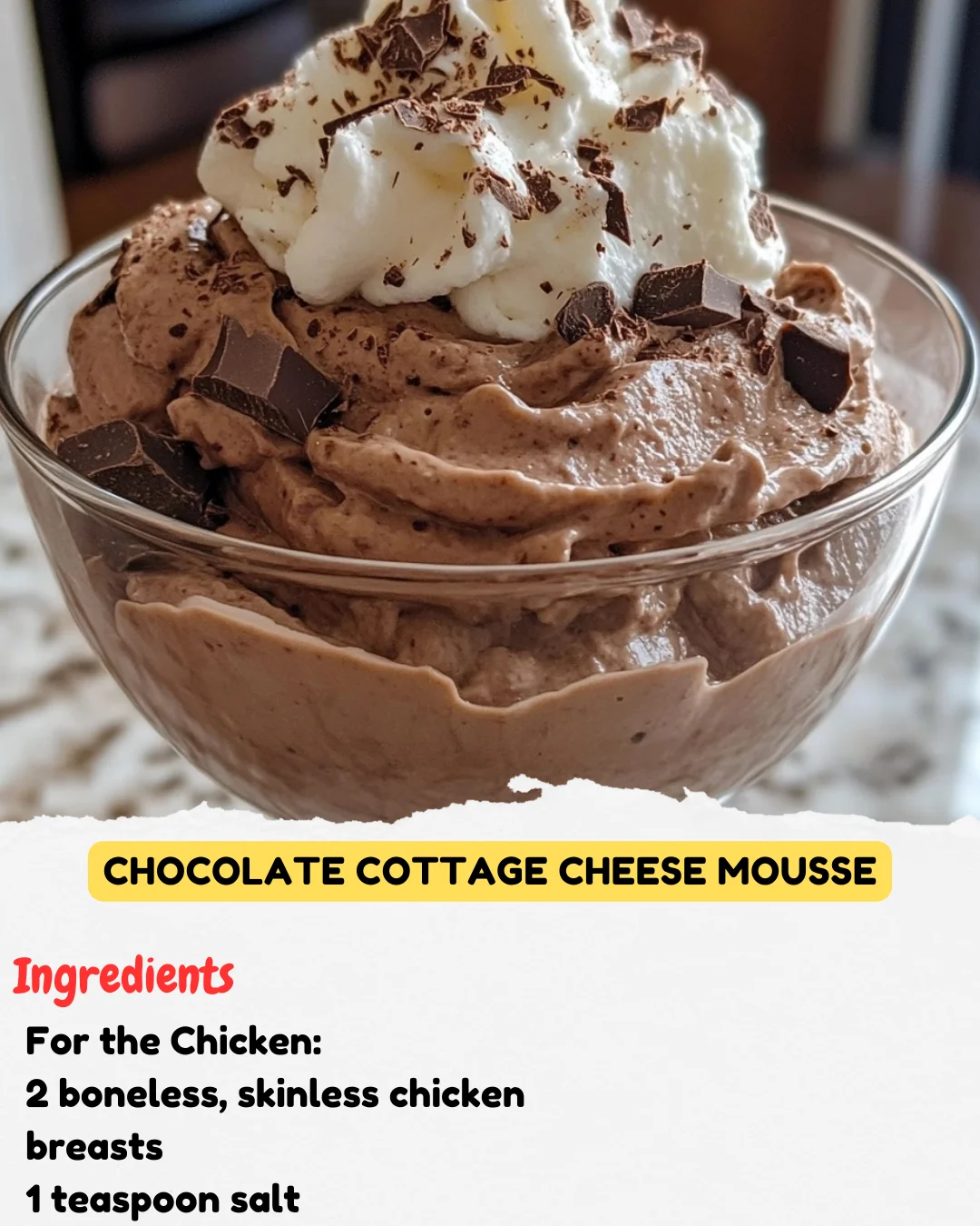Chocolate Cottage Cheese Mousse