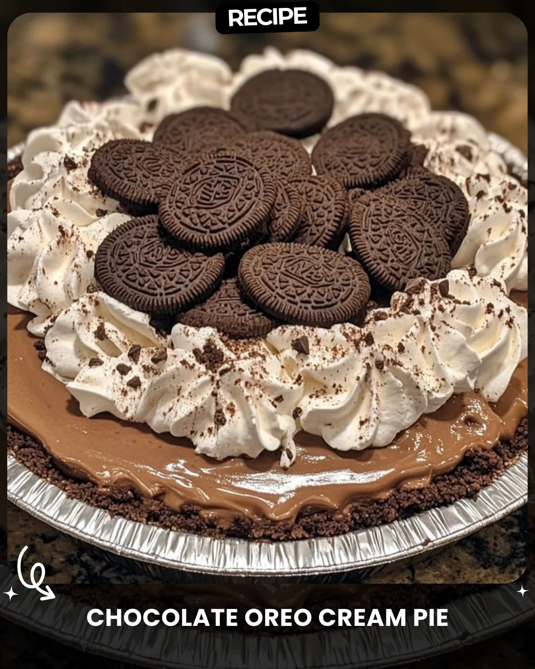 Chocolate Oreo Cream Pie