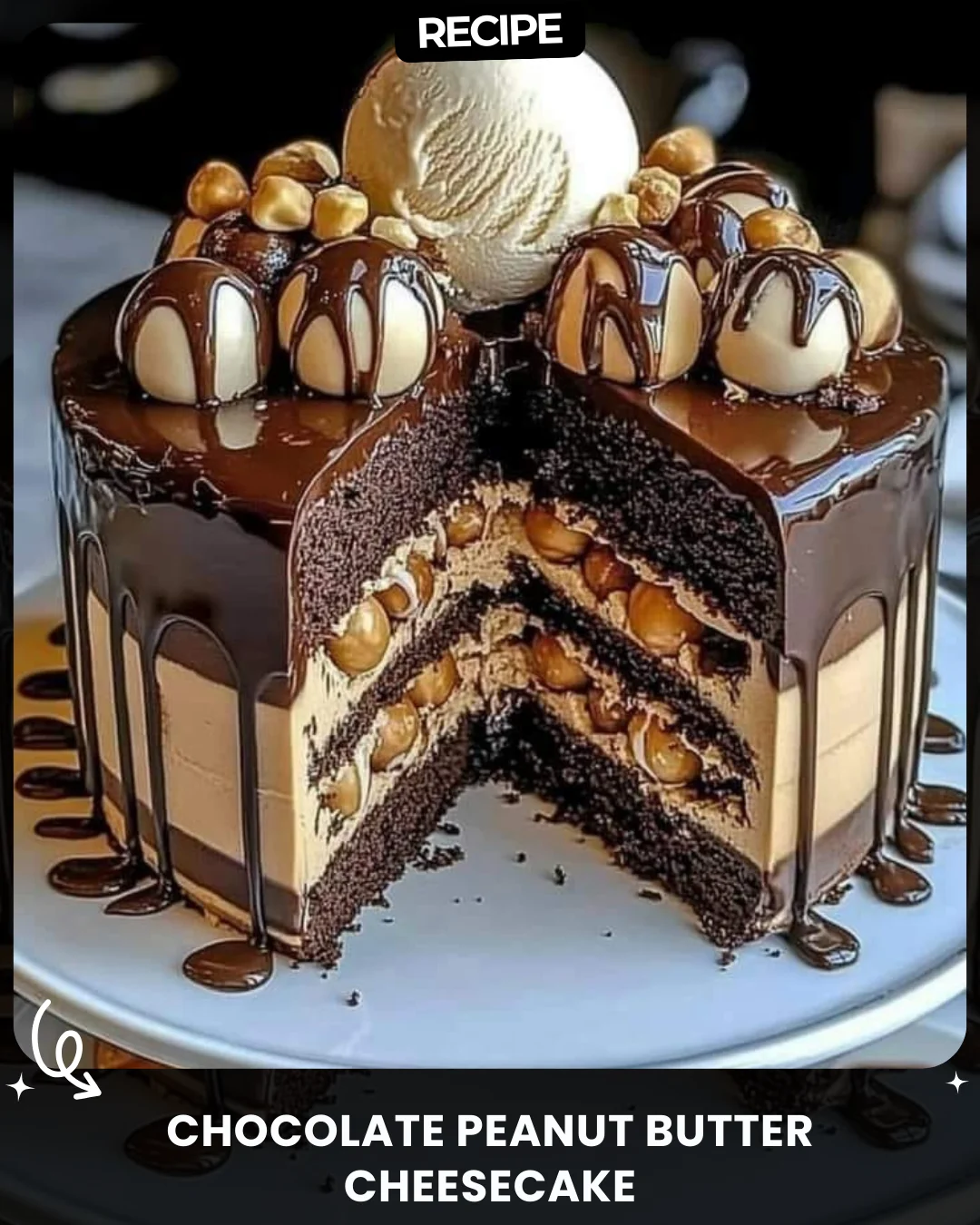 Chocolate Peanut Butter Cheesecake