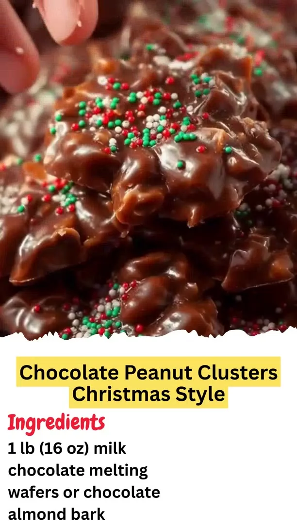 Chocolate Peanut Clusters Christmas Style