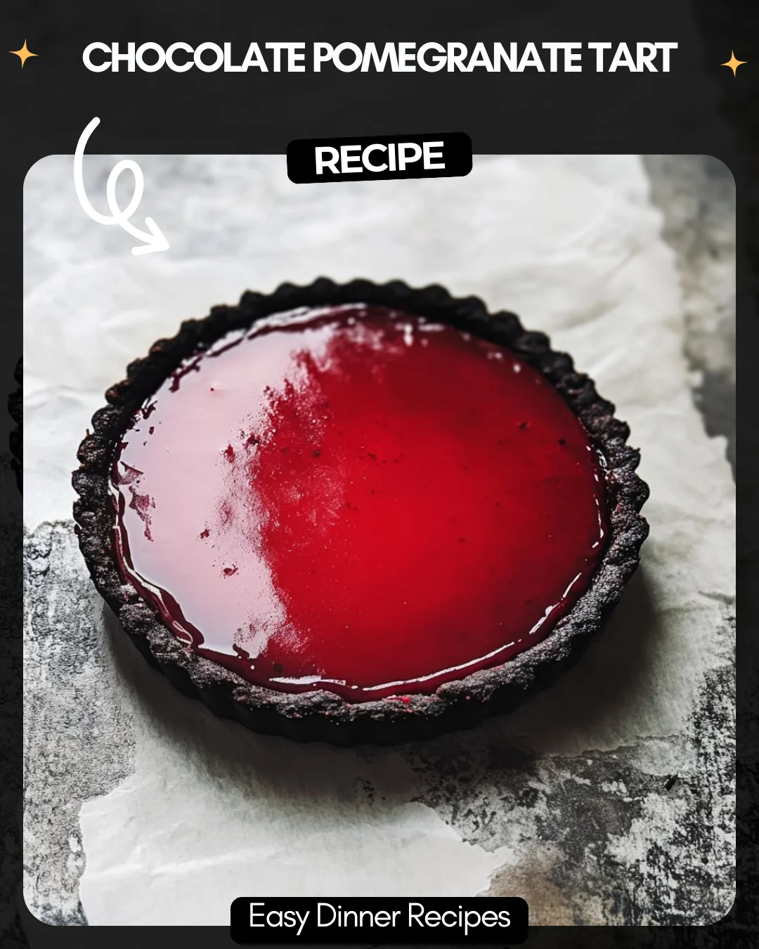 Chocolate Pomegranate Tart