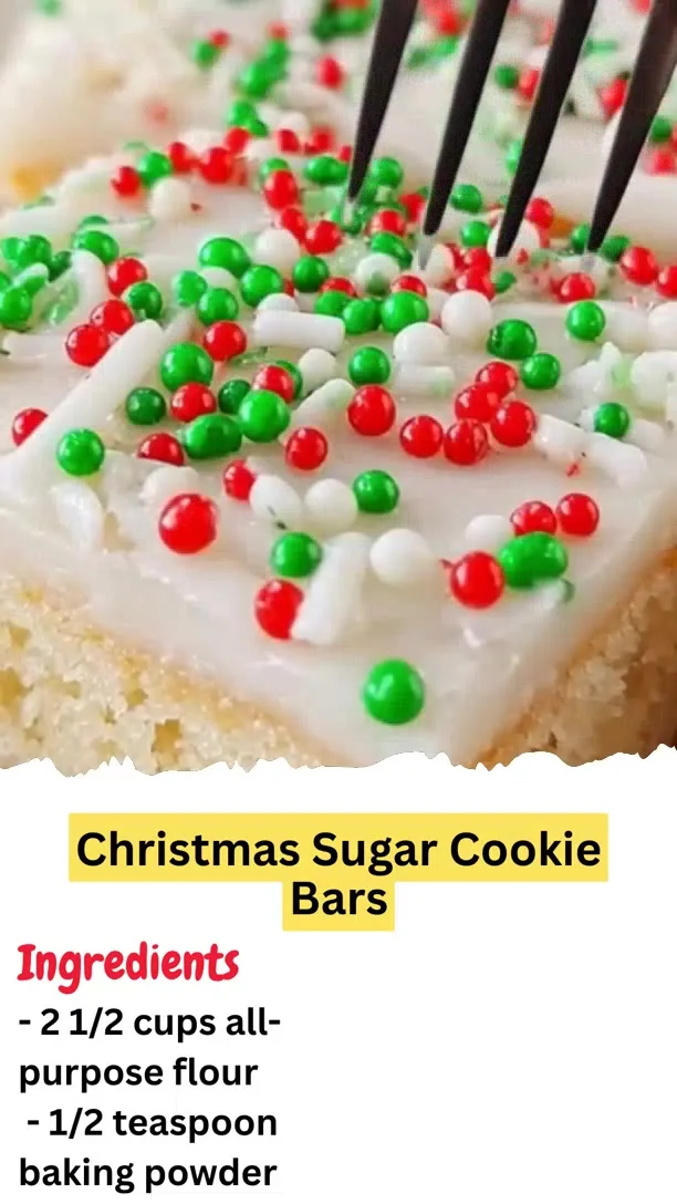 Christmas Sugar Cookie Bars