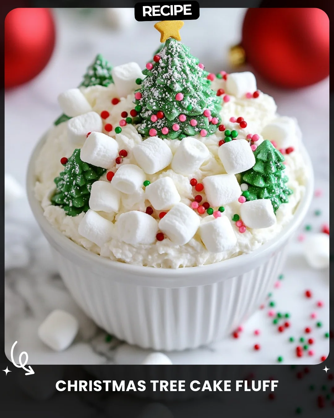 Christmas Tree Cake Fluff