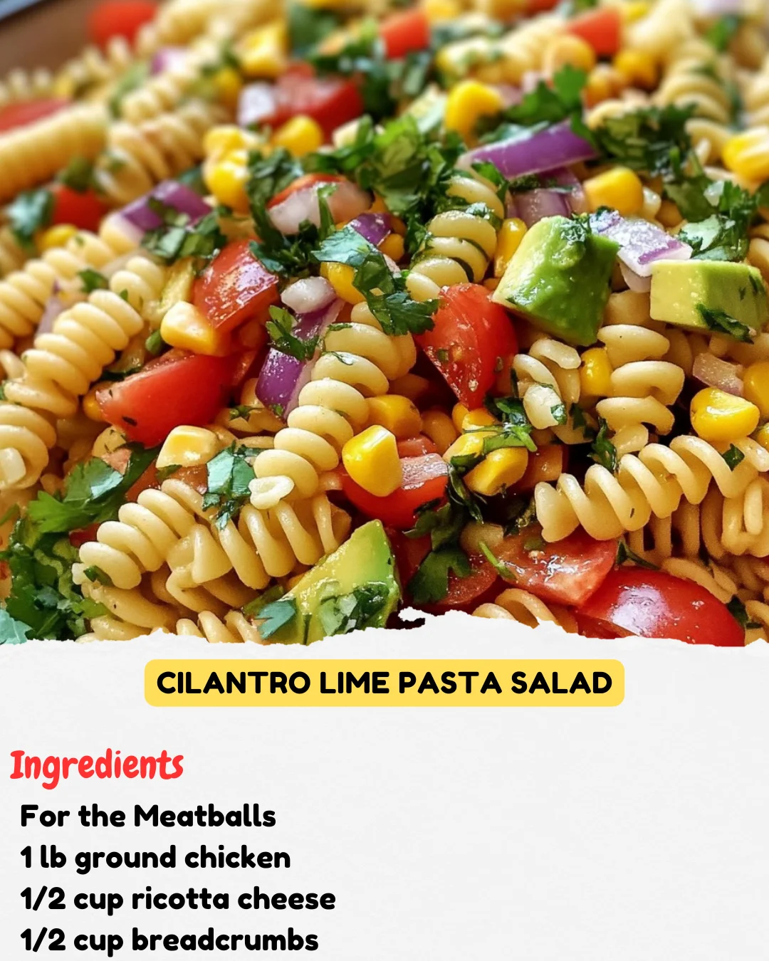 Cilantro Lime Pasta Salad