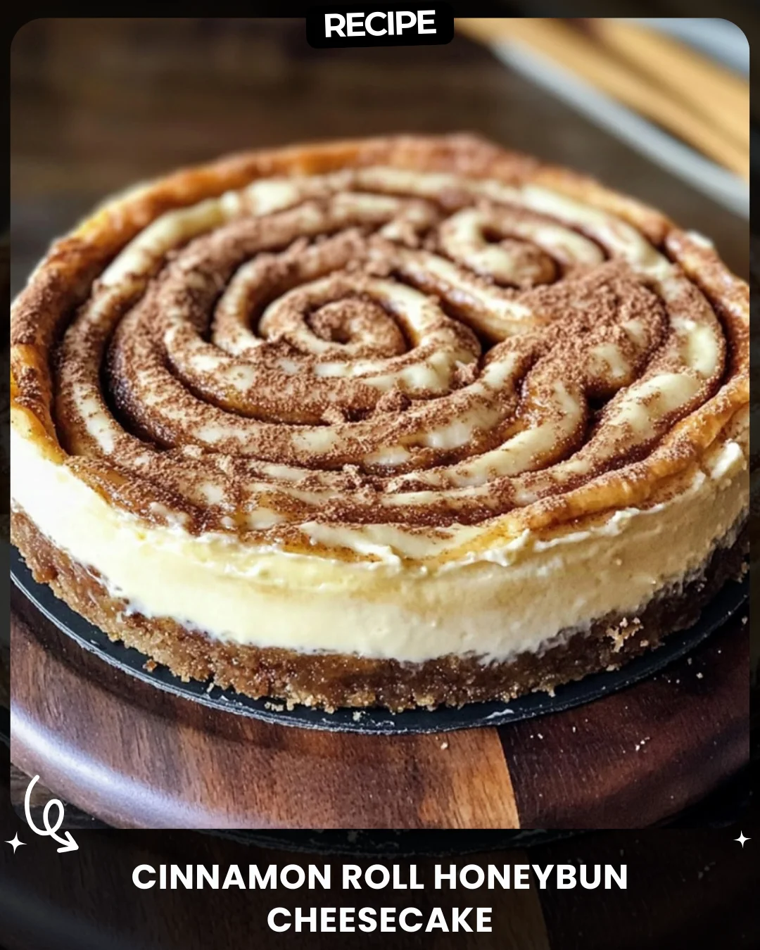 Cinnamon Roll Honeybun Cheesecake