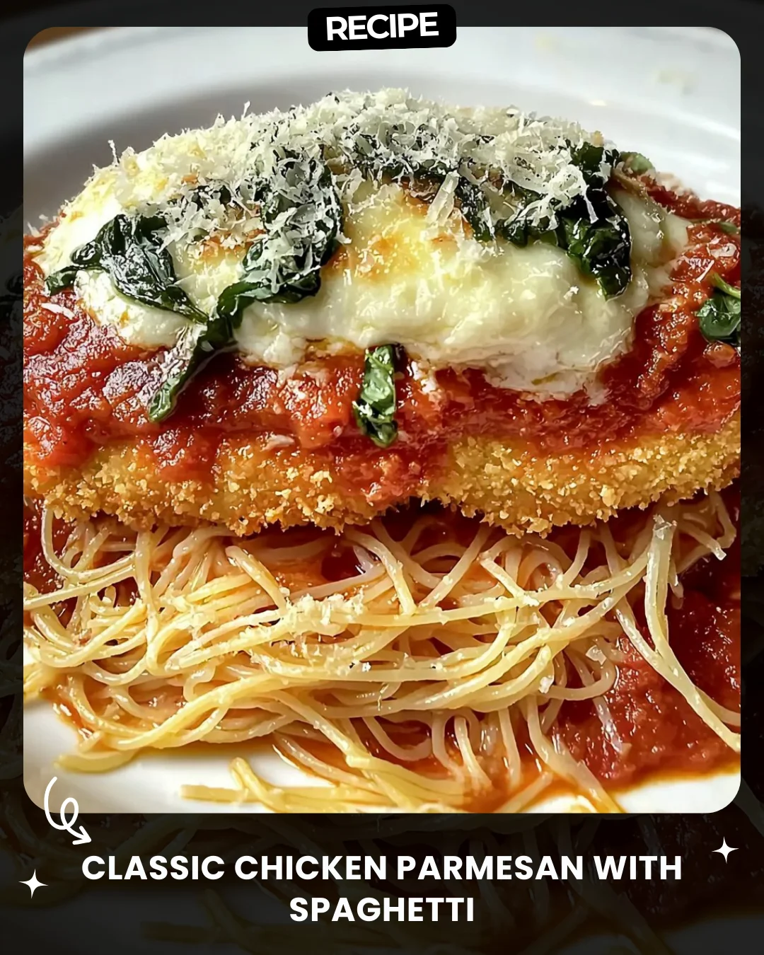 Classic Chicken Parmesan with Spaghetti