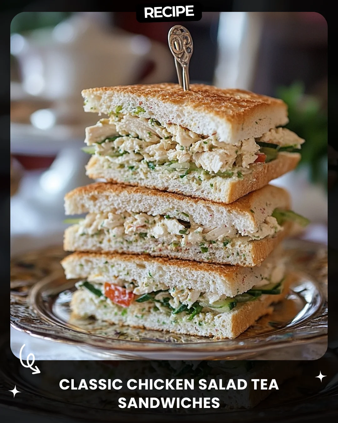 Classic Chicken Salad Tea Sandwiches