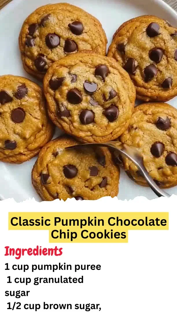 Classic Pumpkin Chocolate Chip Cookies