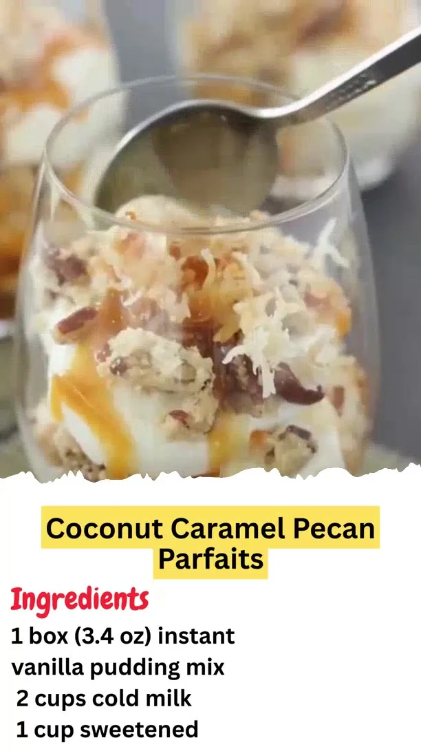 Coconut Caramel Pecan Parfaits
