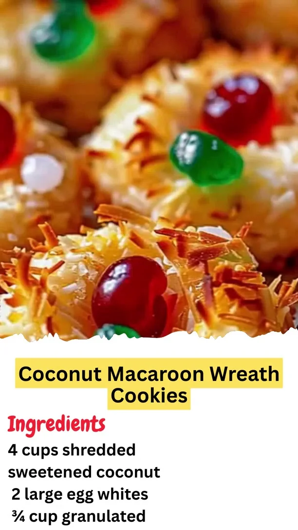 Coconut Macaroon Wreath Cookies