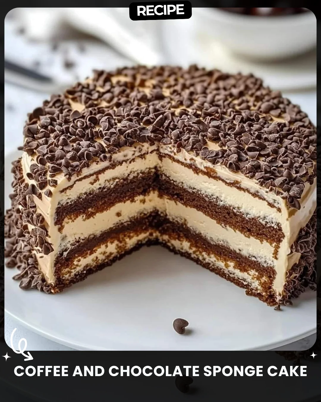Coffee and Chocolate Sponge Cake