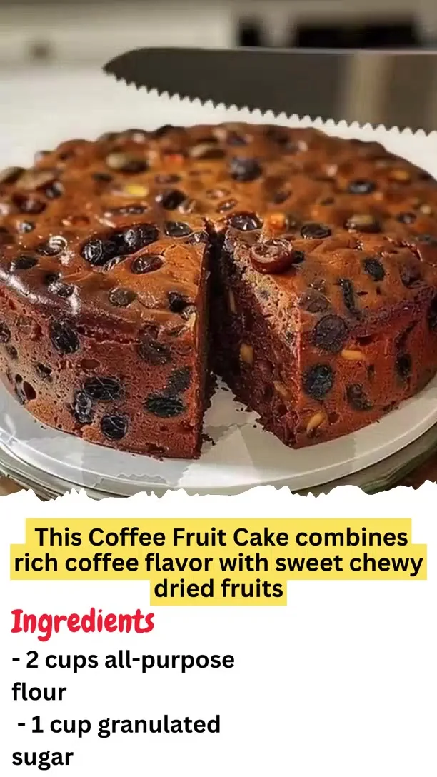 Coffee Fruit Cake combines rich coffee flavor