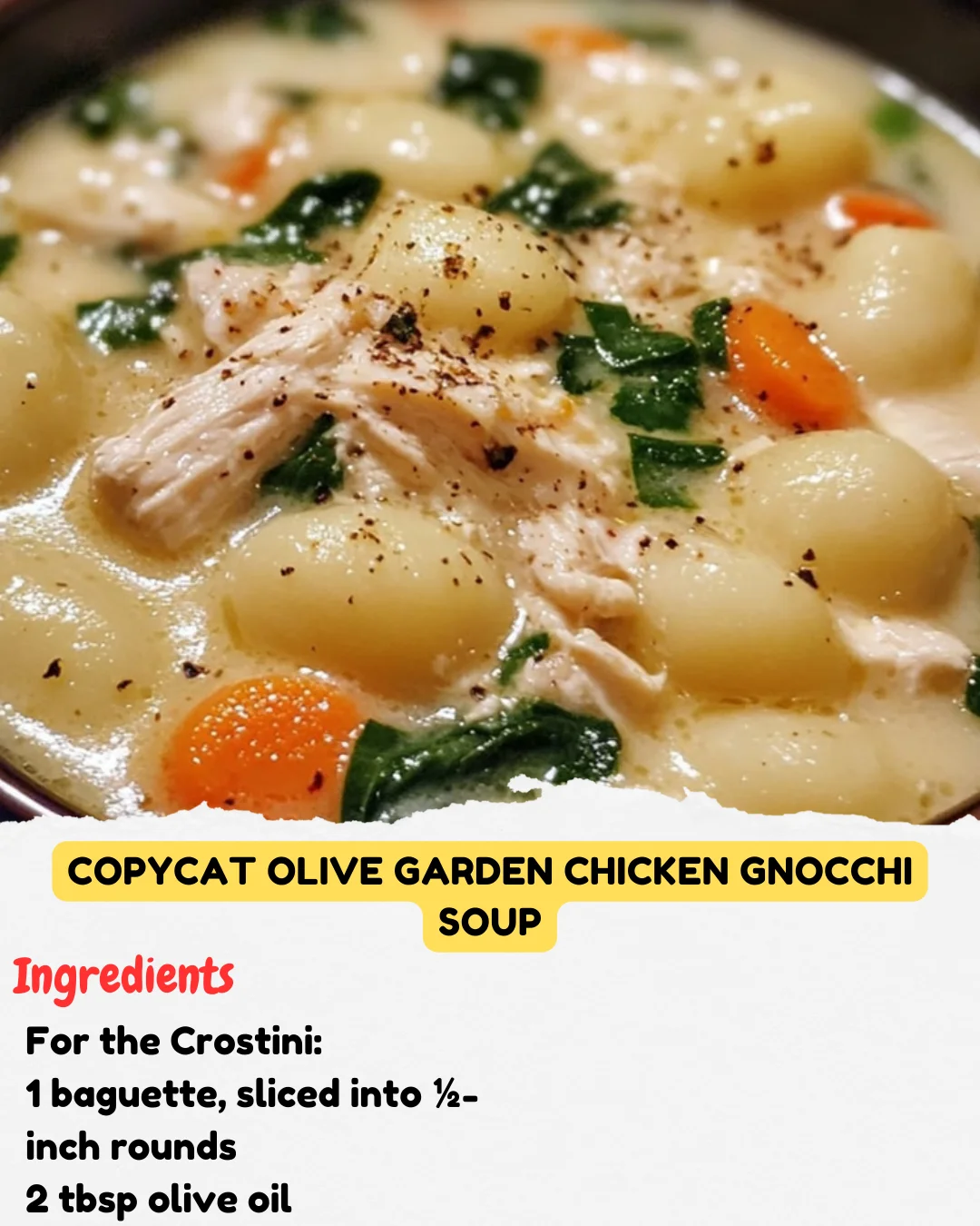 Copycat Olive Garden Chicken Gnocchi Soup