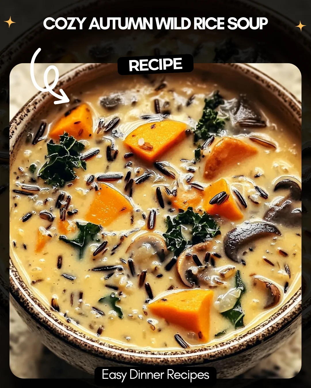 Cozy Autumn Wild Rice Soup