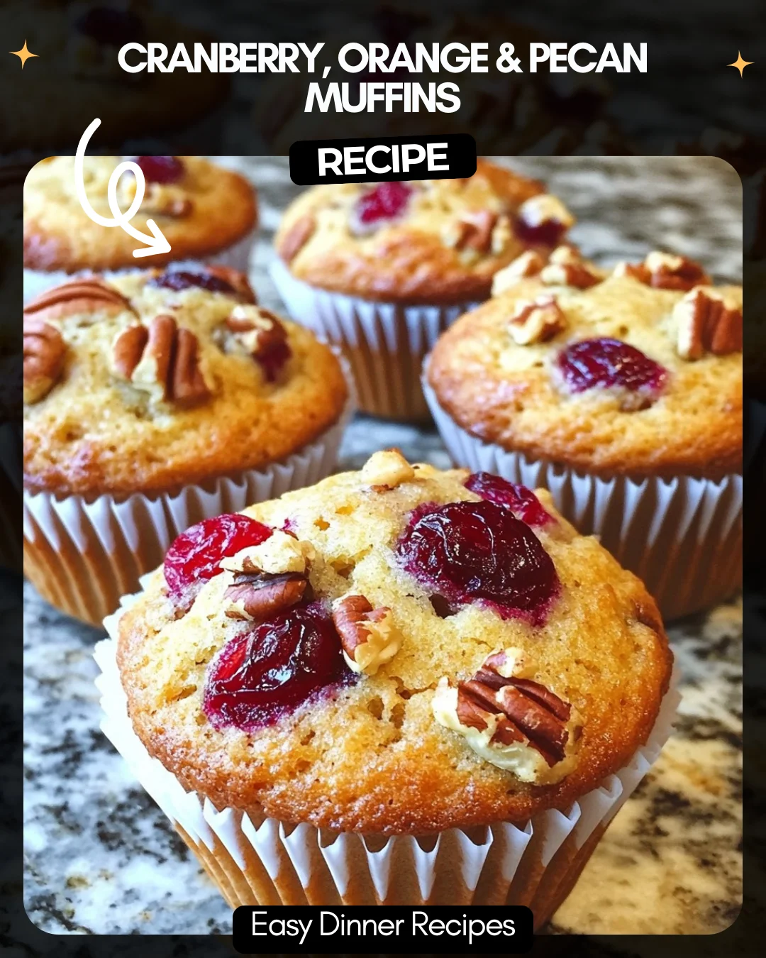 Cranberry, Orange & Pecan Muffins