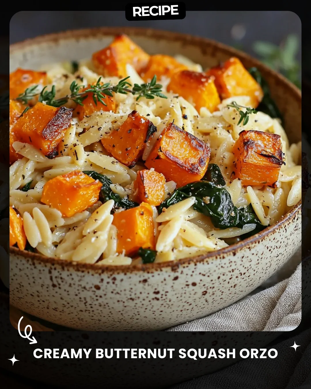 Creamy Butternut Squash Orzo
