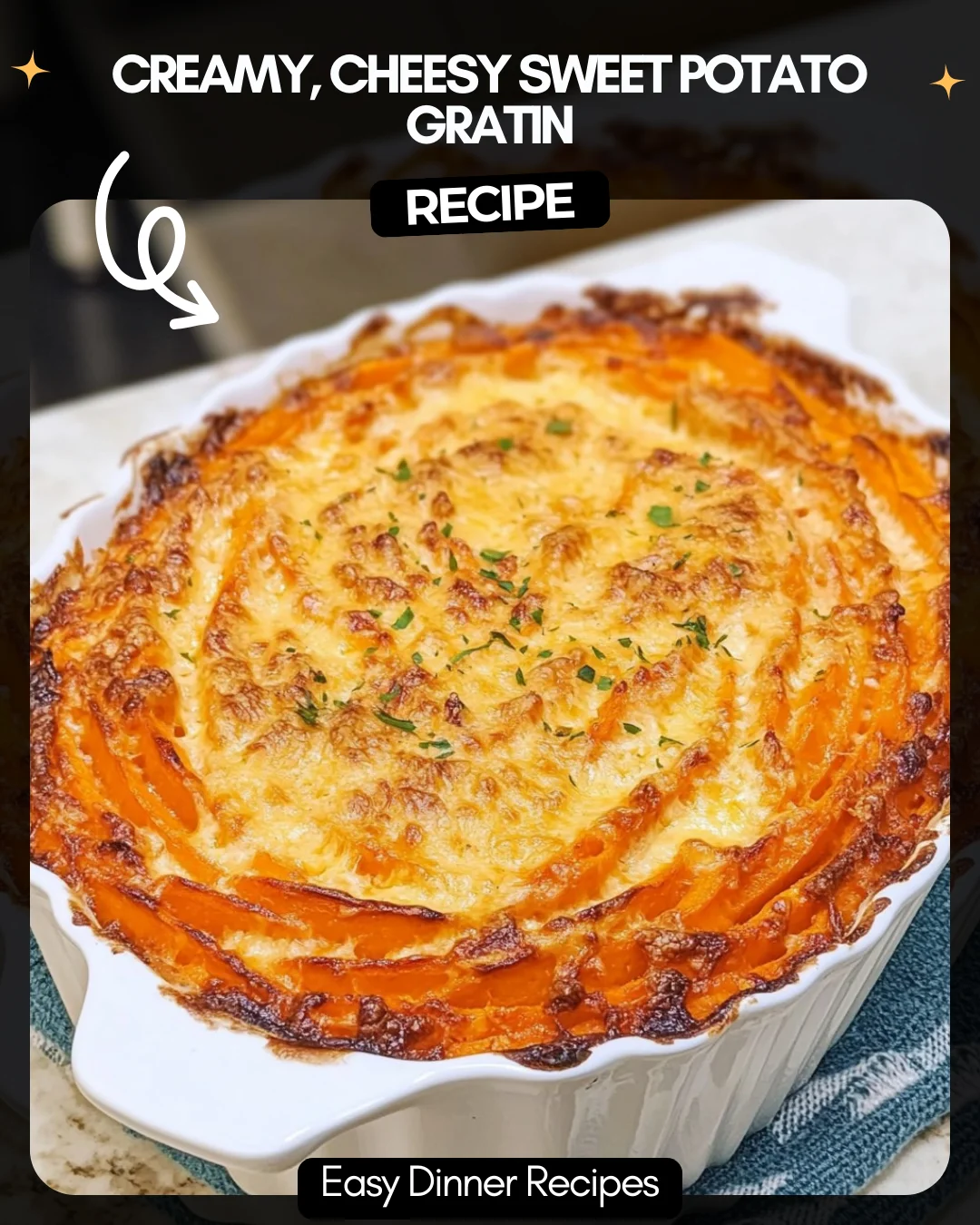 Creamy, Cheesy Sweet Potato Gratin