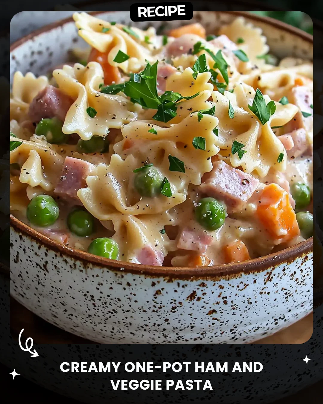 Creamy One-Pot Ham and Veggie Pasta