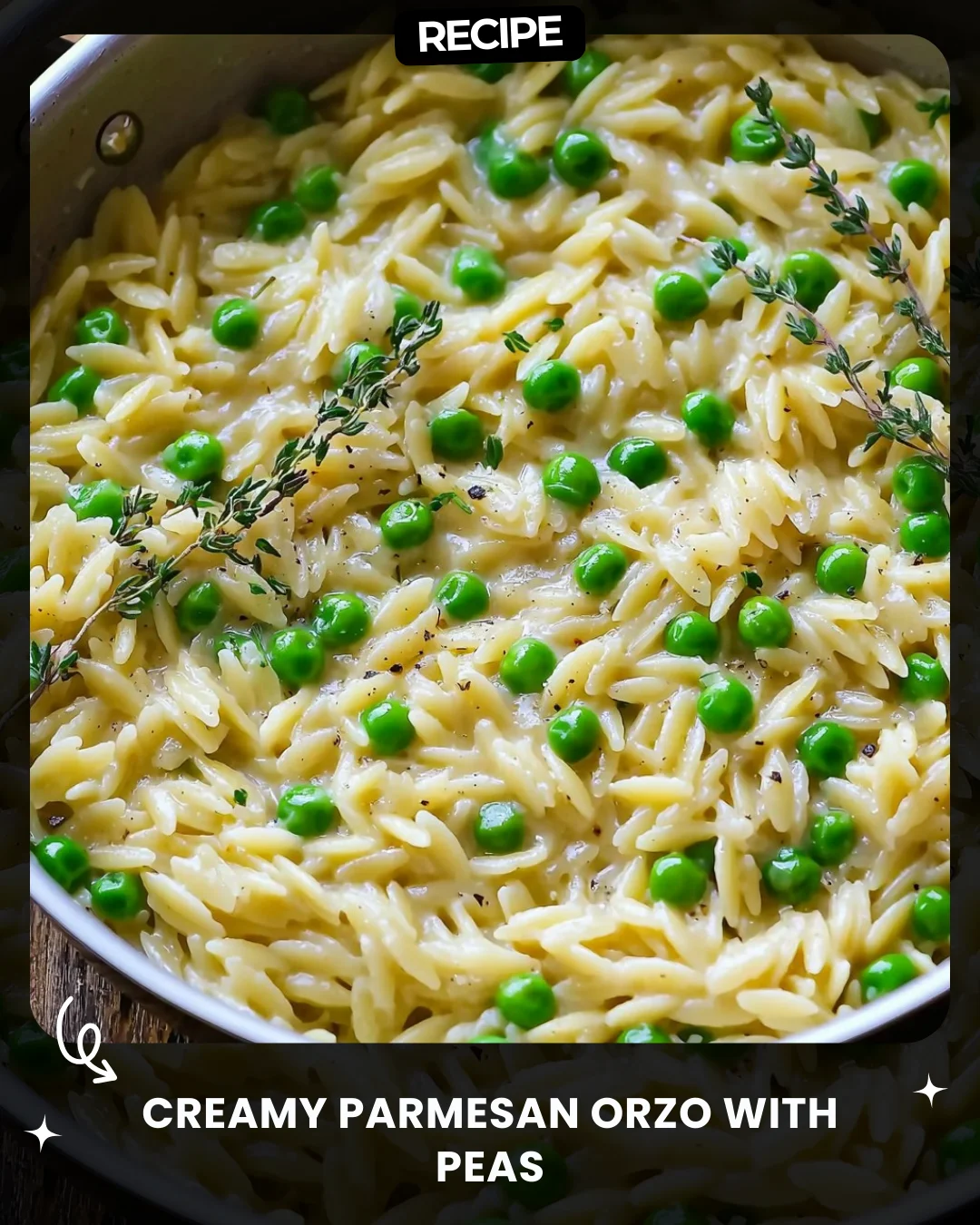 Creamy Parmesan Orzo with Peas