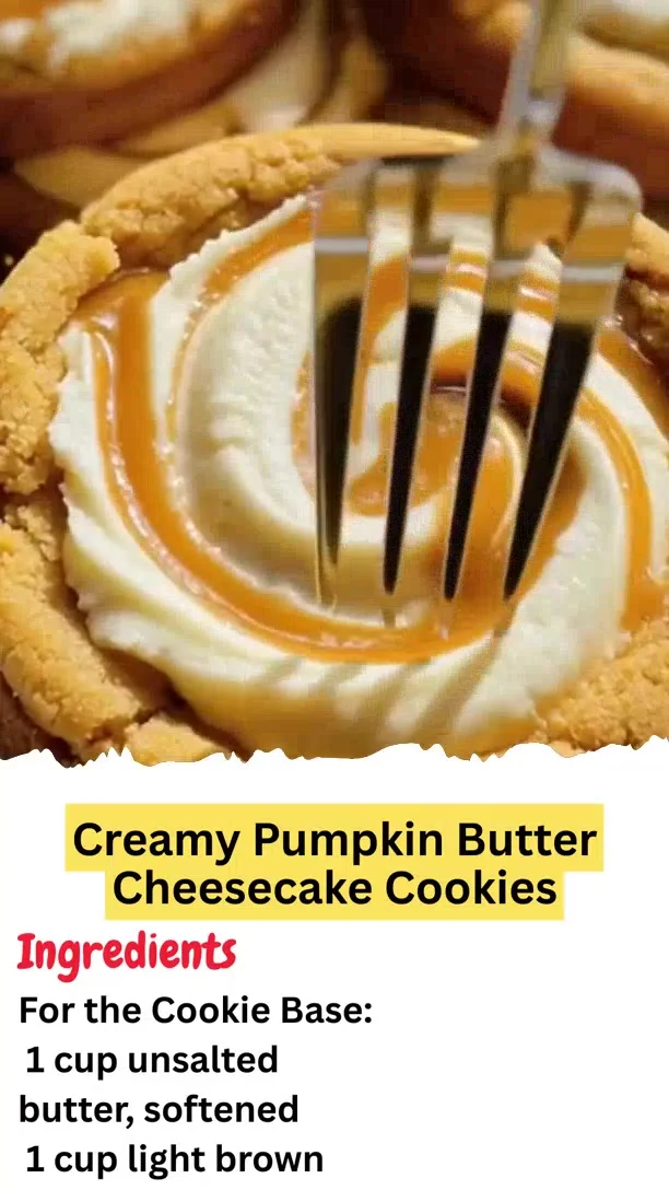 Creamy Pumpkin Butter Cheesecake Cookies