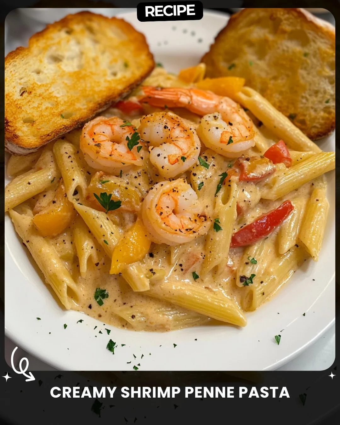 Creamy Shrimp Penne Pasta