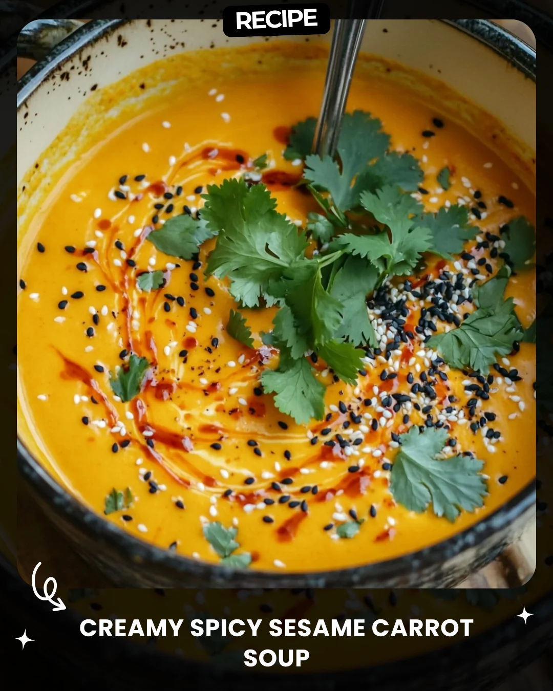Creamy Spicy Sesame Carrot Soup