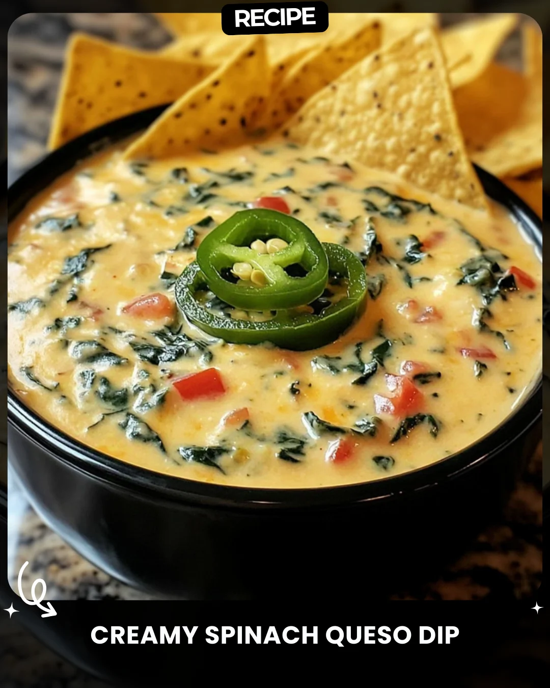 Creamy Spinach Queso Dip