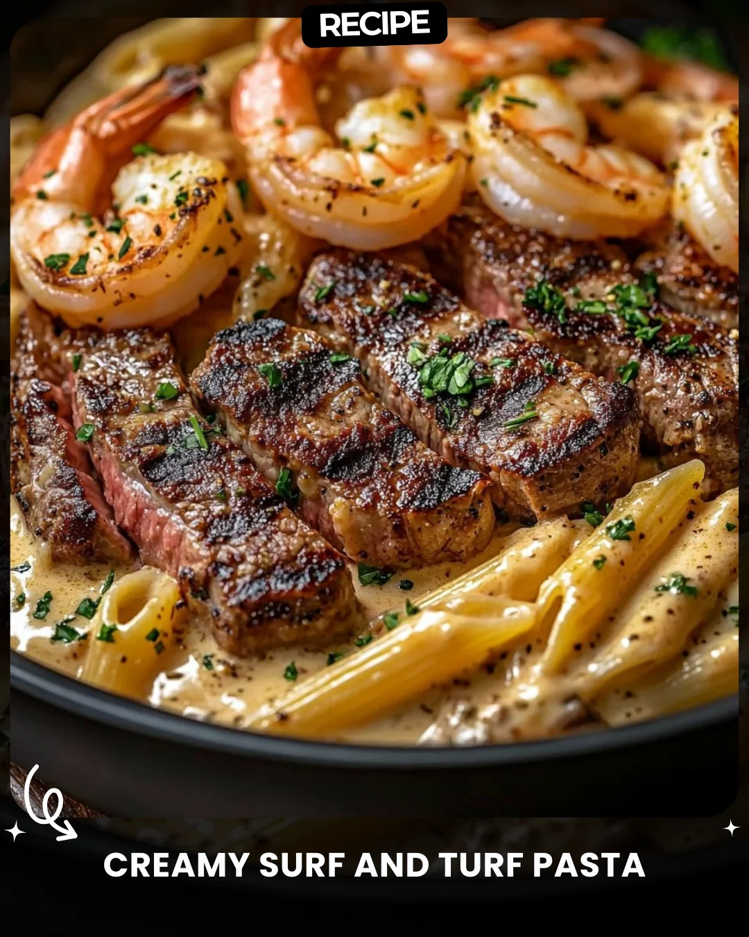 Creamy Surf and Turf Pasta