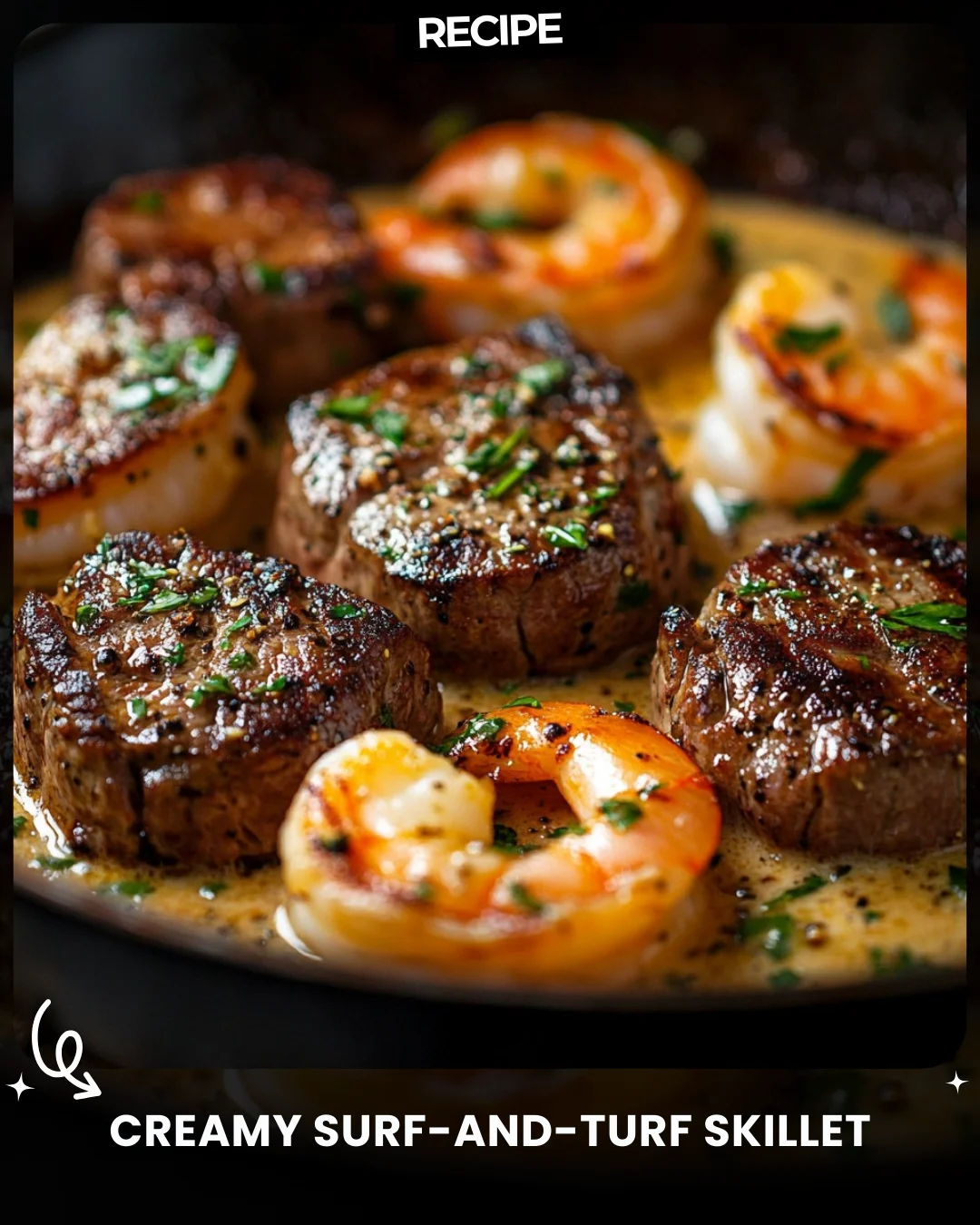 Creamy Surf-and-Turf Skillet