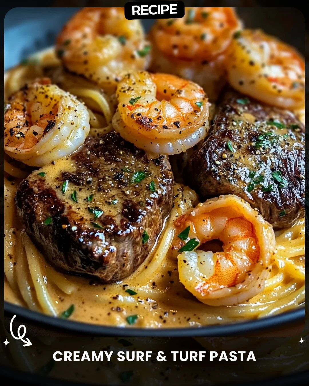 Creamy Surf & Turf Pasta