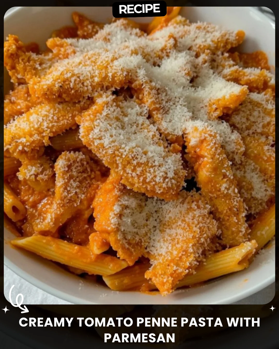 Creamy Tomato Penne Pasta with Parmesan