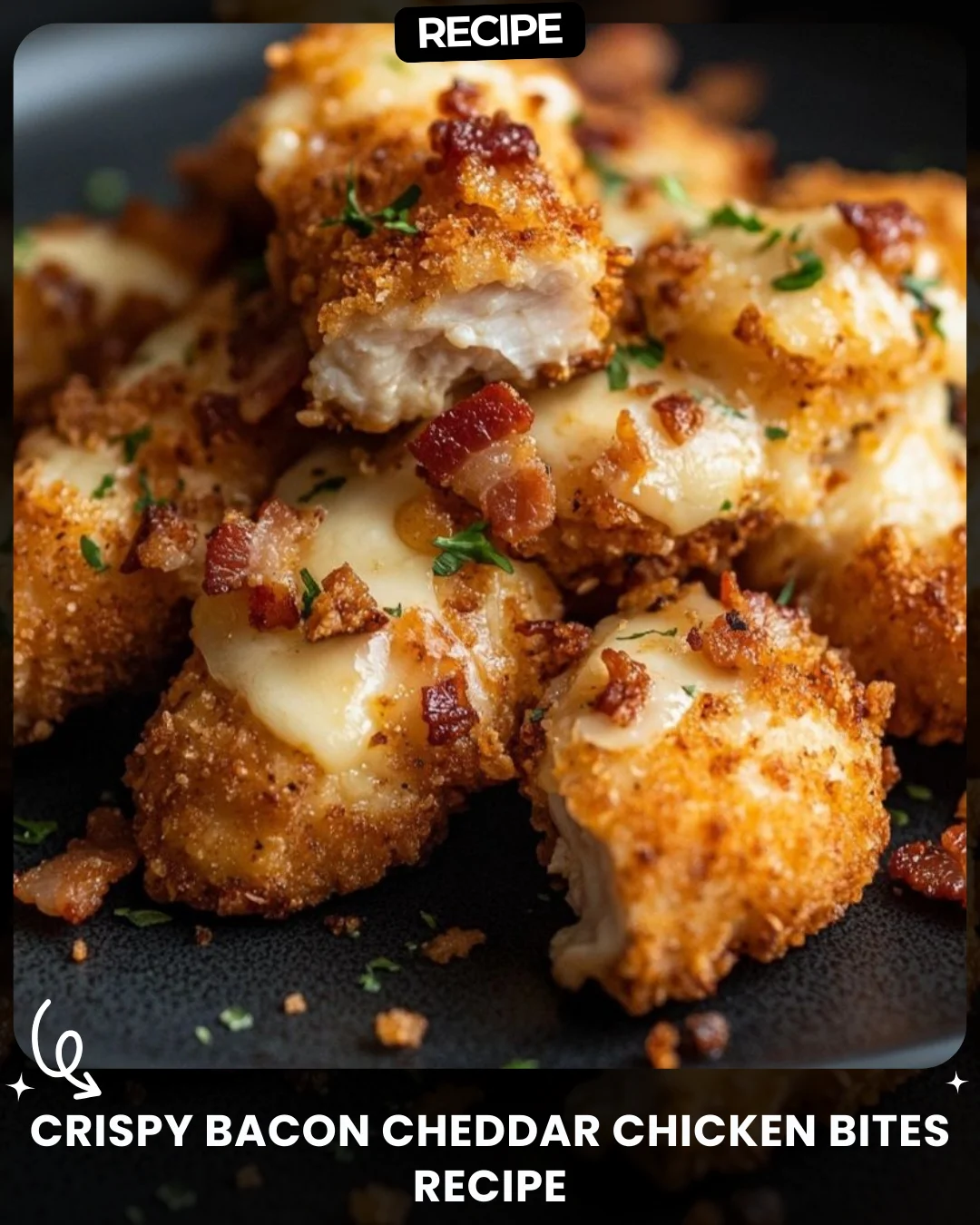 Crispy Bacon Cheddar Chicken Bites Recipe