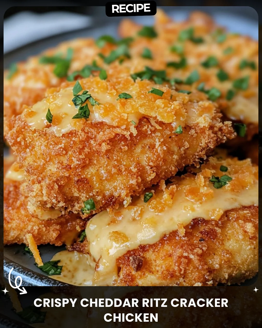 Crispy Cheddar Ritz Cracker Chicken