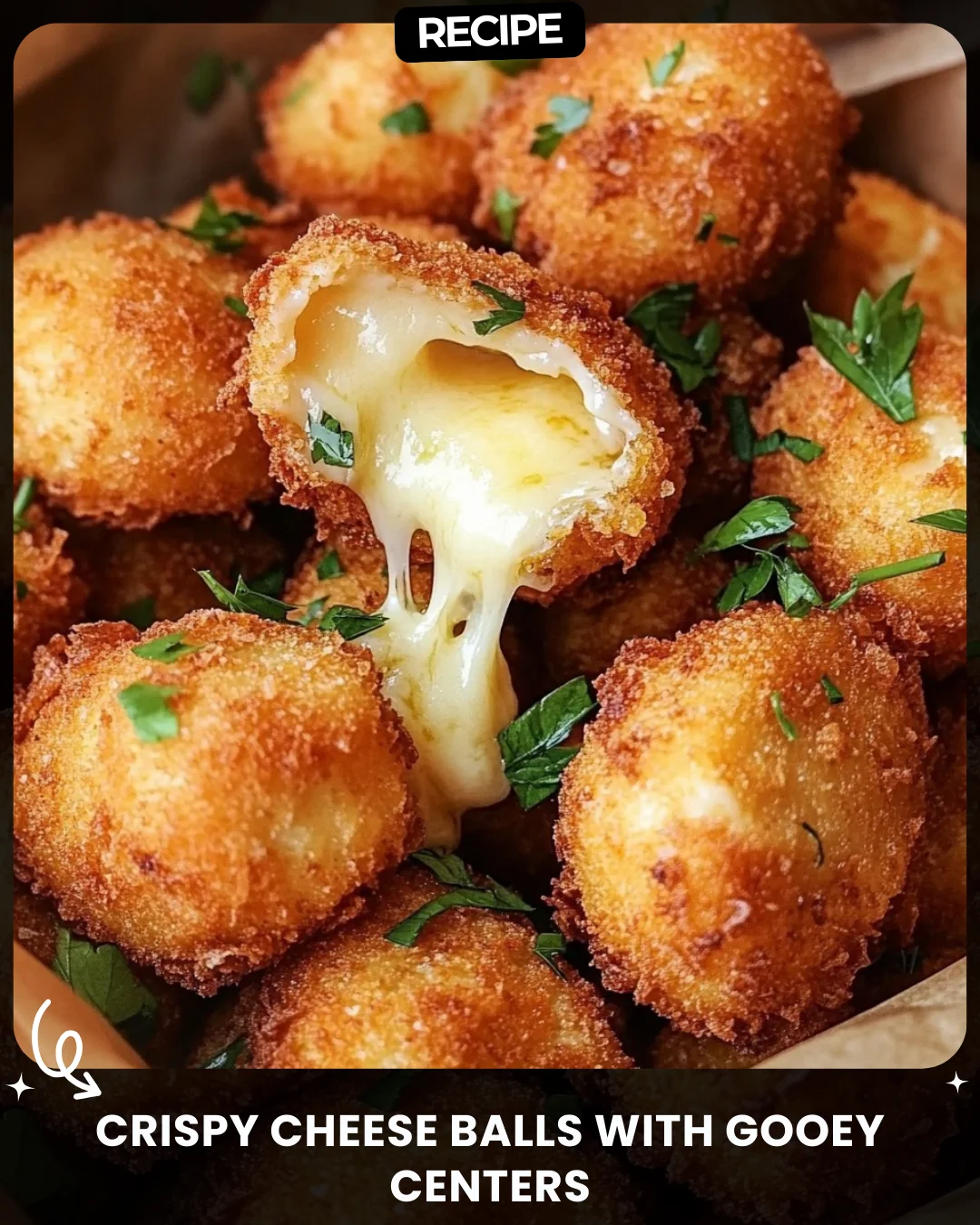 Crispy Cheese Balls with Gooey Centers