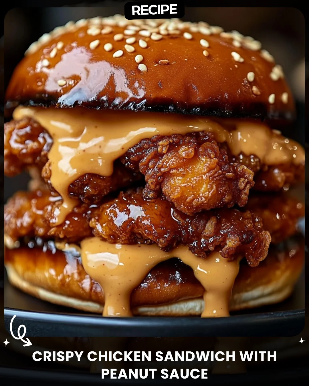 Crispy Chicken Sandwich with Peanut Sauce