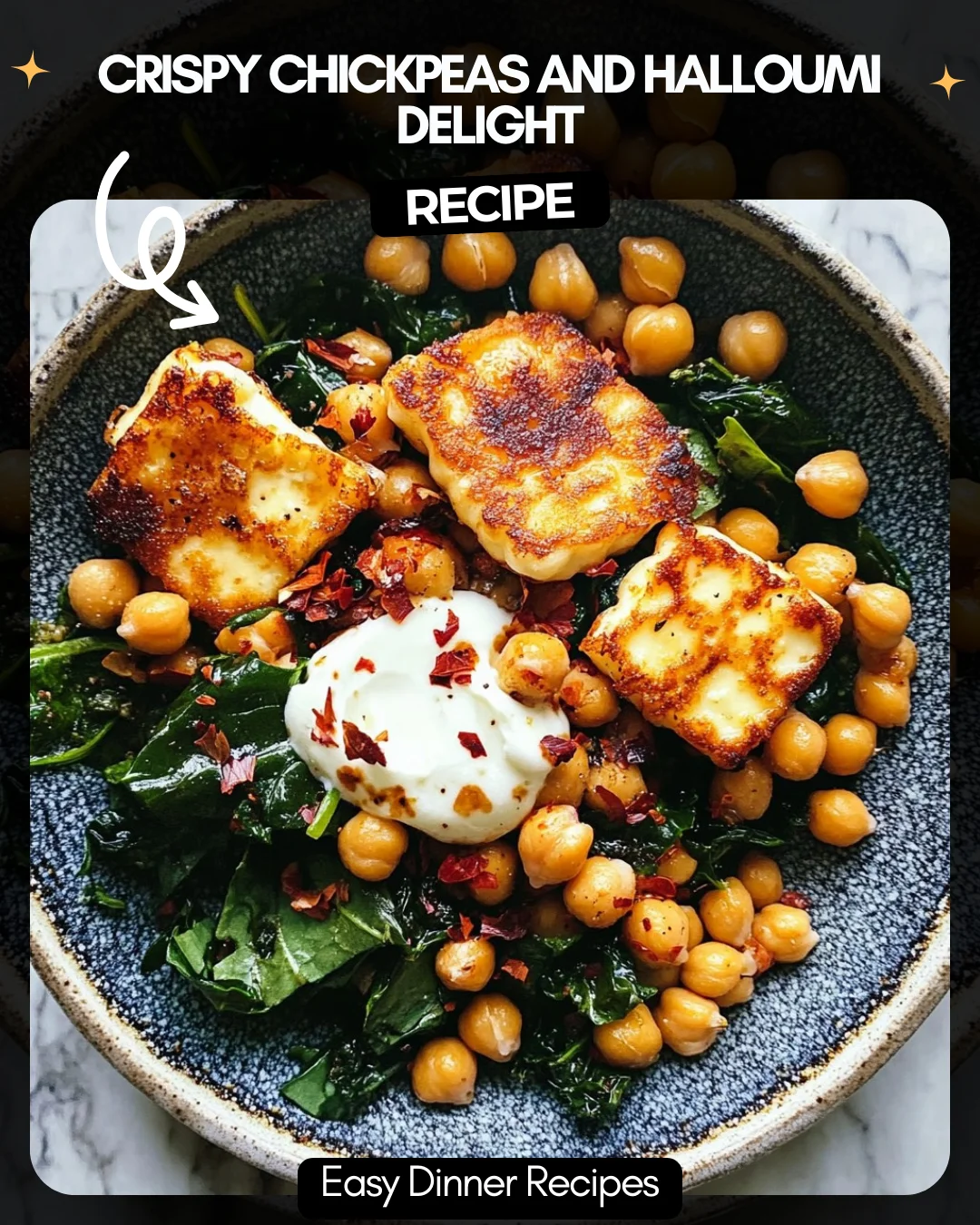 Crispy Chickpeas and Halloumi Delight