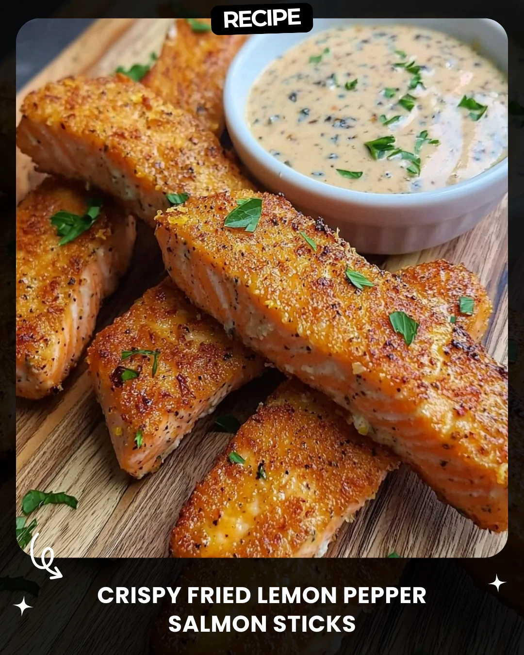 Crispy Fried Lemon Pepper Salmon Sticks