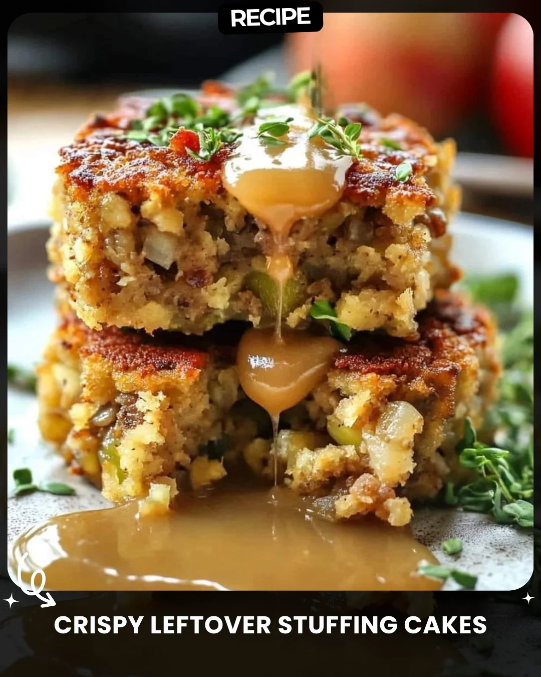 Crispy Leftover Stuffing Cakes