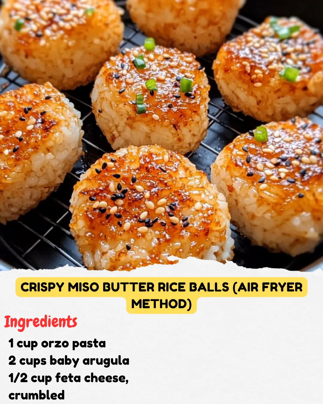 Crispy Miso Butter Rice Balls (Air Fryer Method)