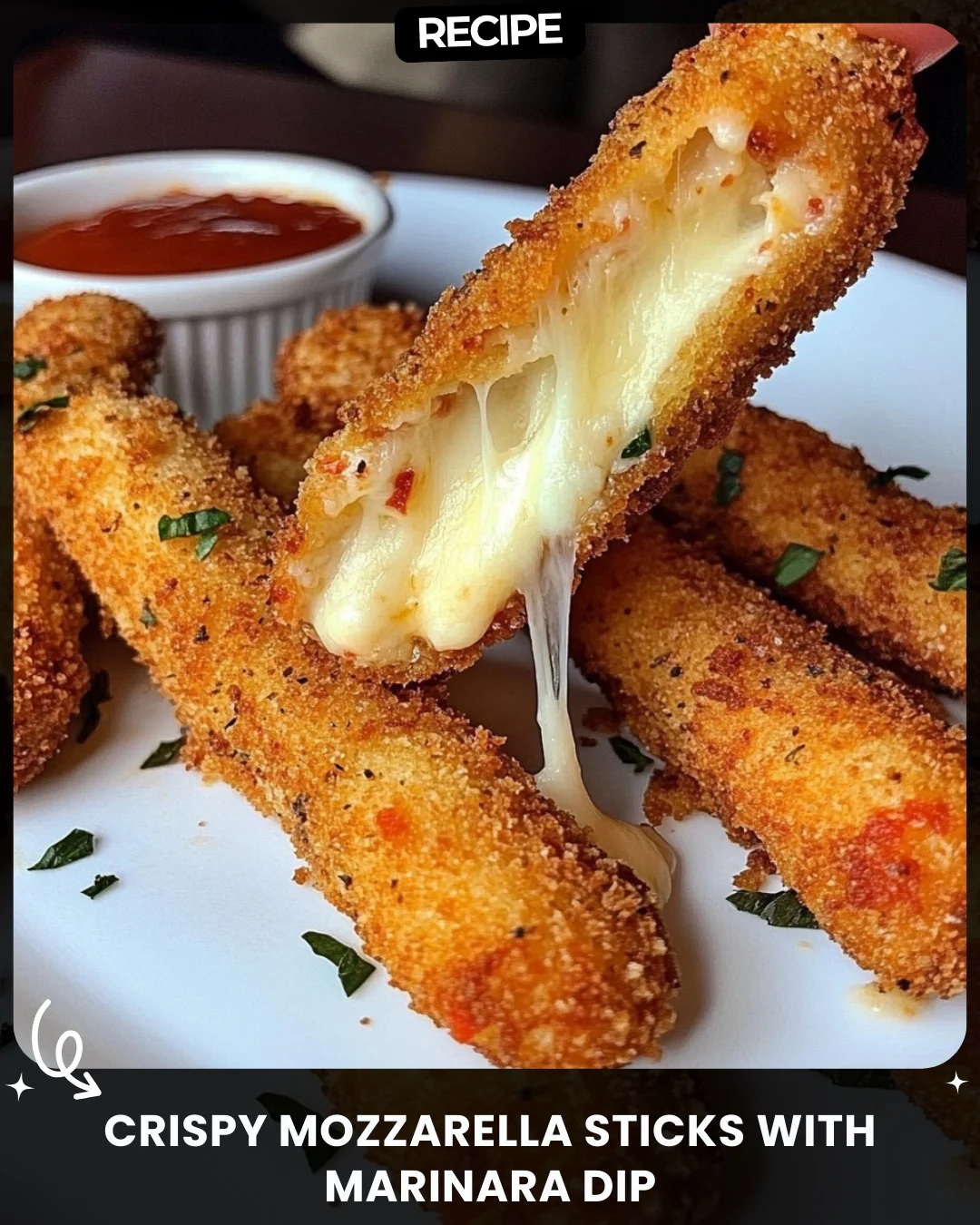 Crispy Mozzarella Sticks with Marinara Dip