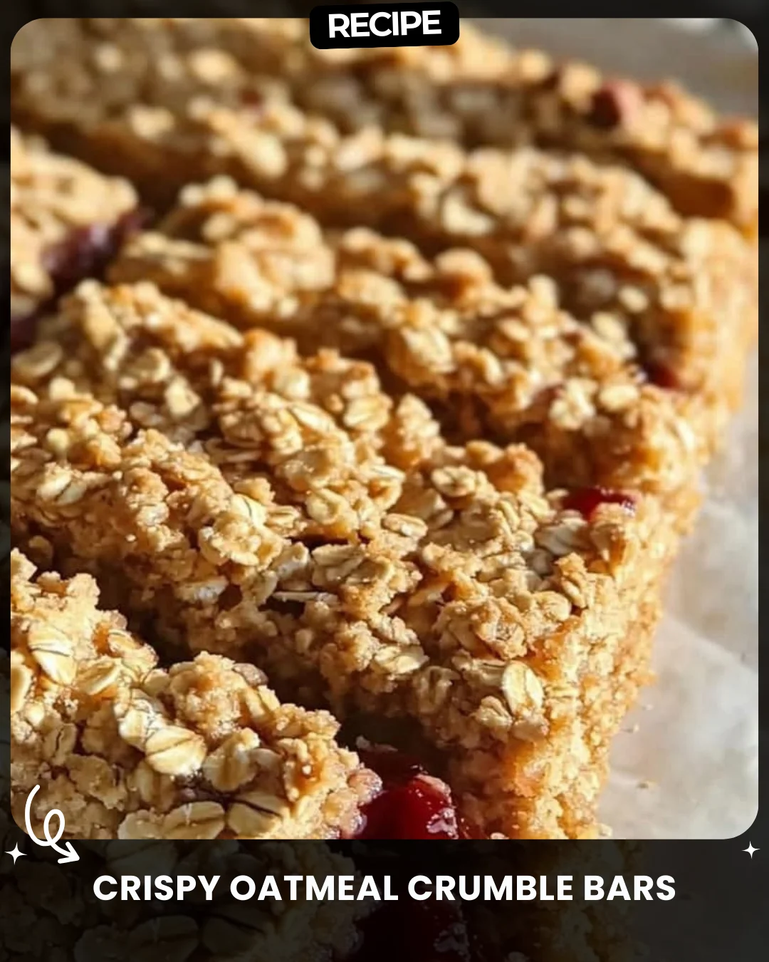 Crispy Oatmeal Crumble Bars