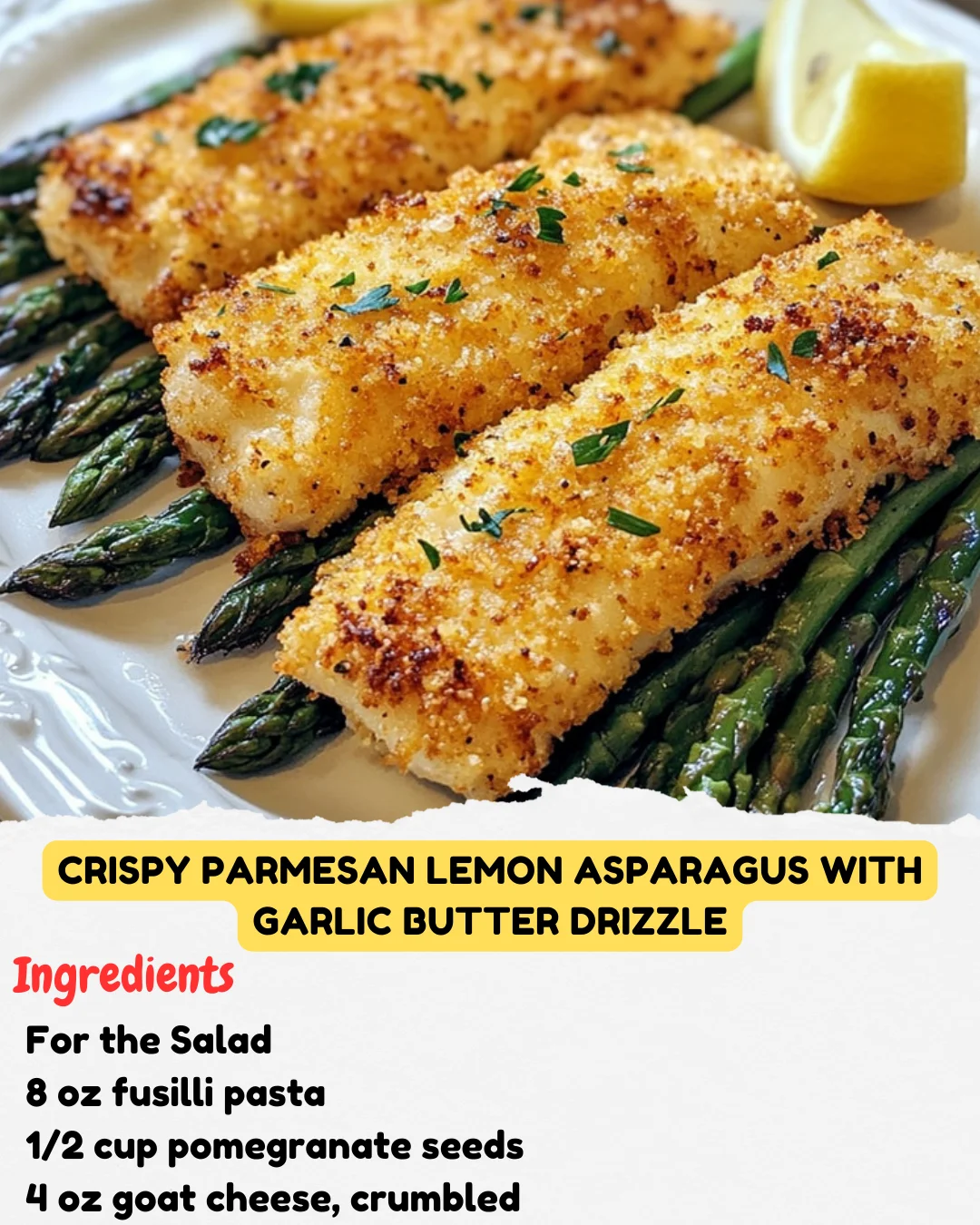 Crispy Parmesan Lemon Asparagus with Garlic Butter Drizzle