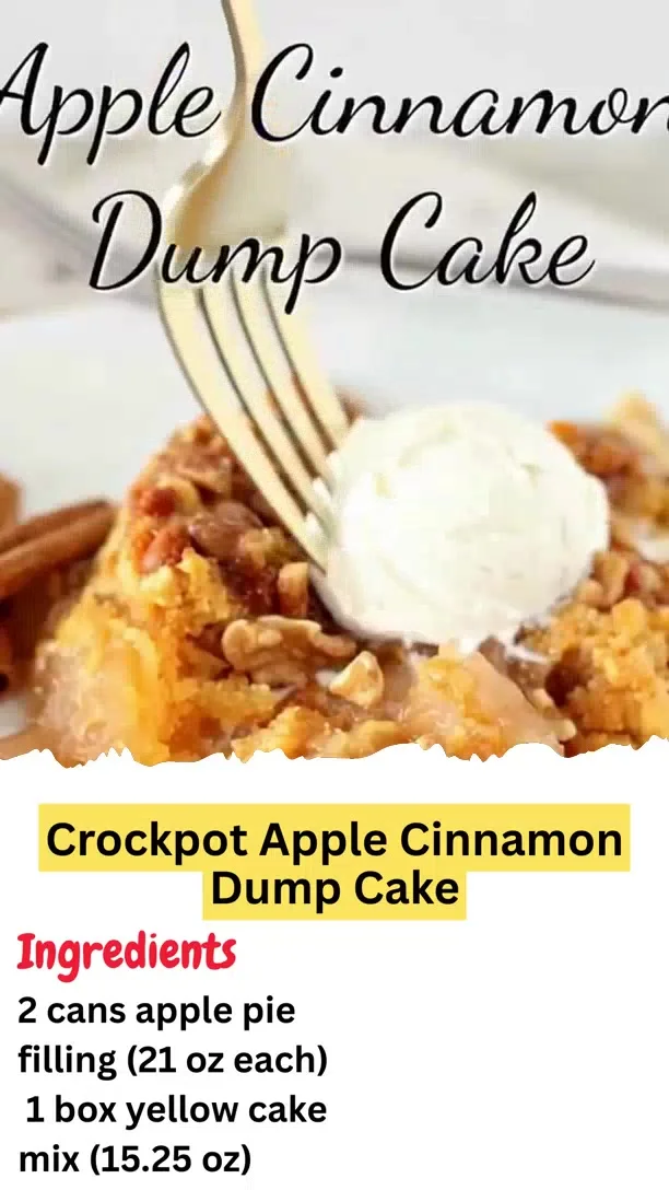 Crockpot Apple Cinnamon Dump Cake