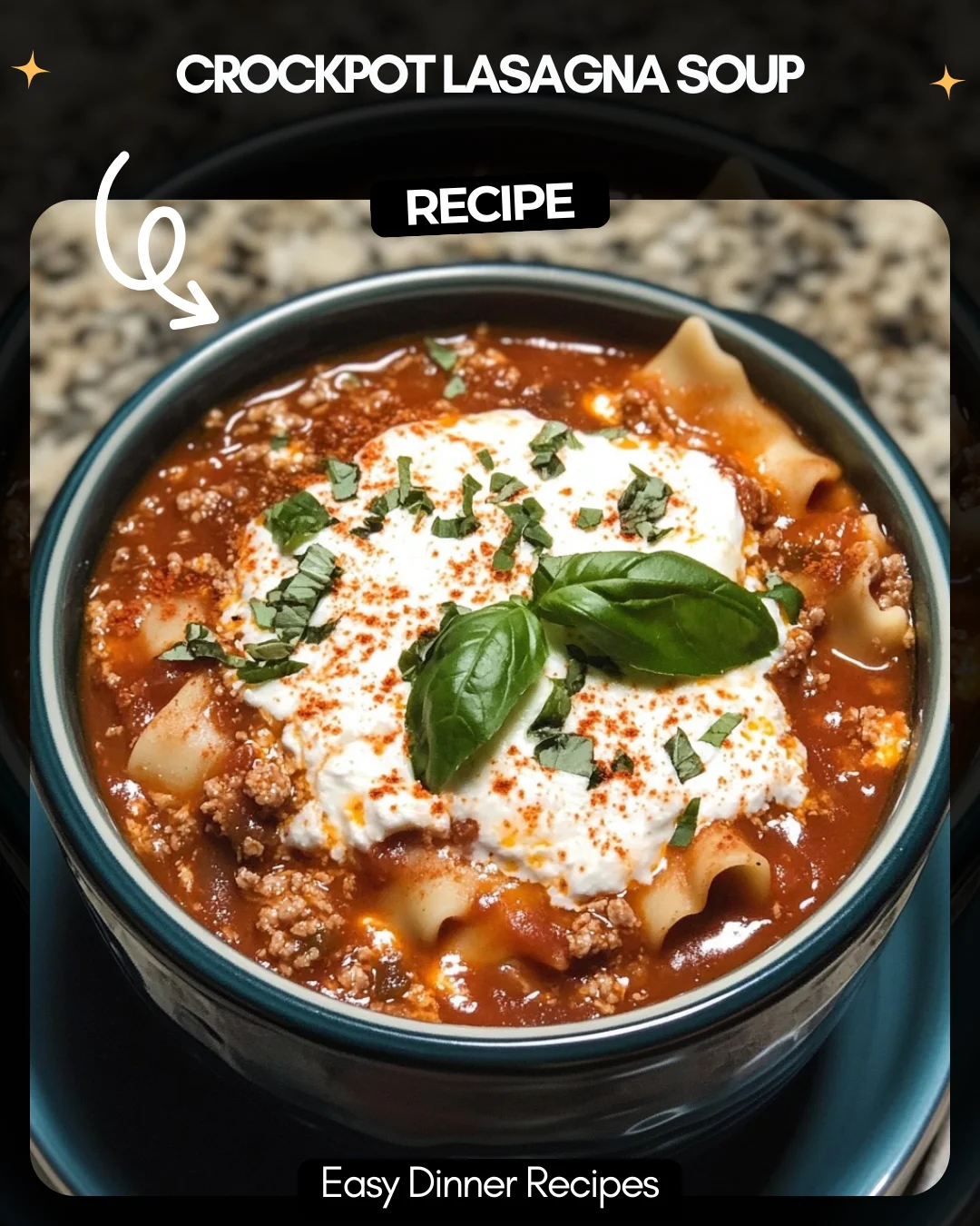 Crockpot Lasagna Soup