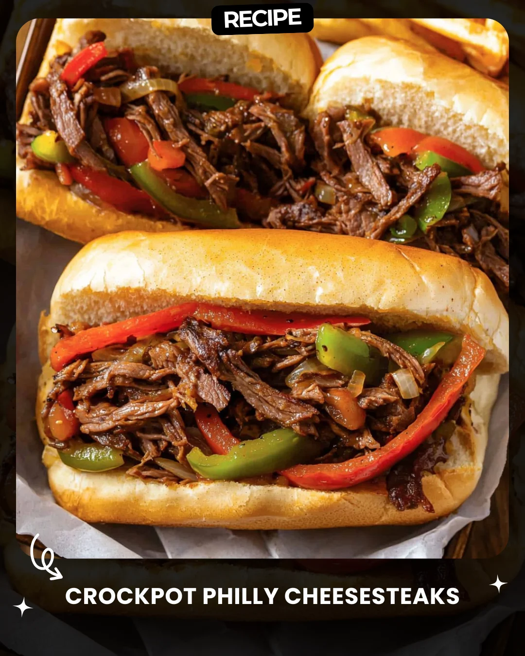 Crockpot Philly Cheesesteaks