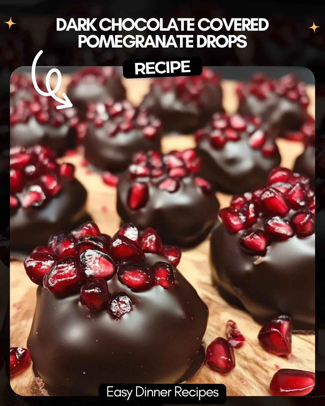 Dark Chocolate Covered Pomegranate Drops