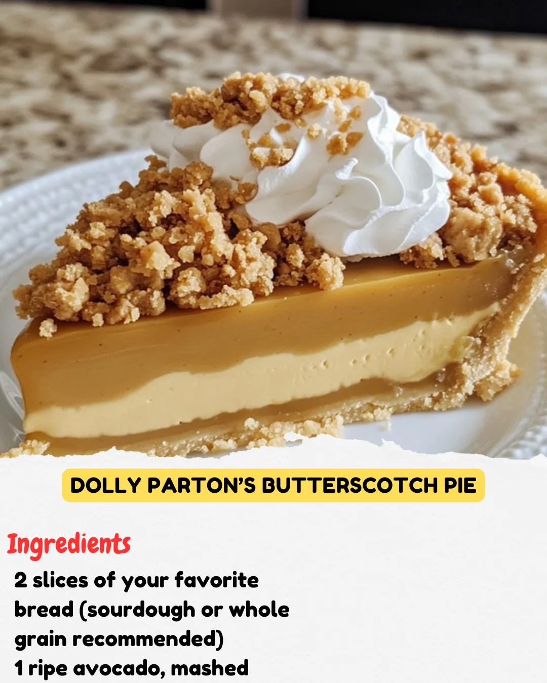 Dolly Parton’s Butterscotch Pie