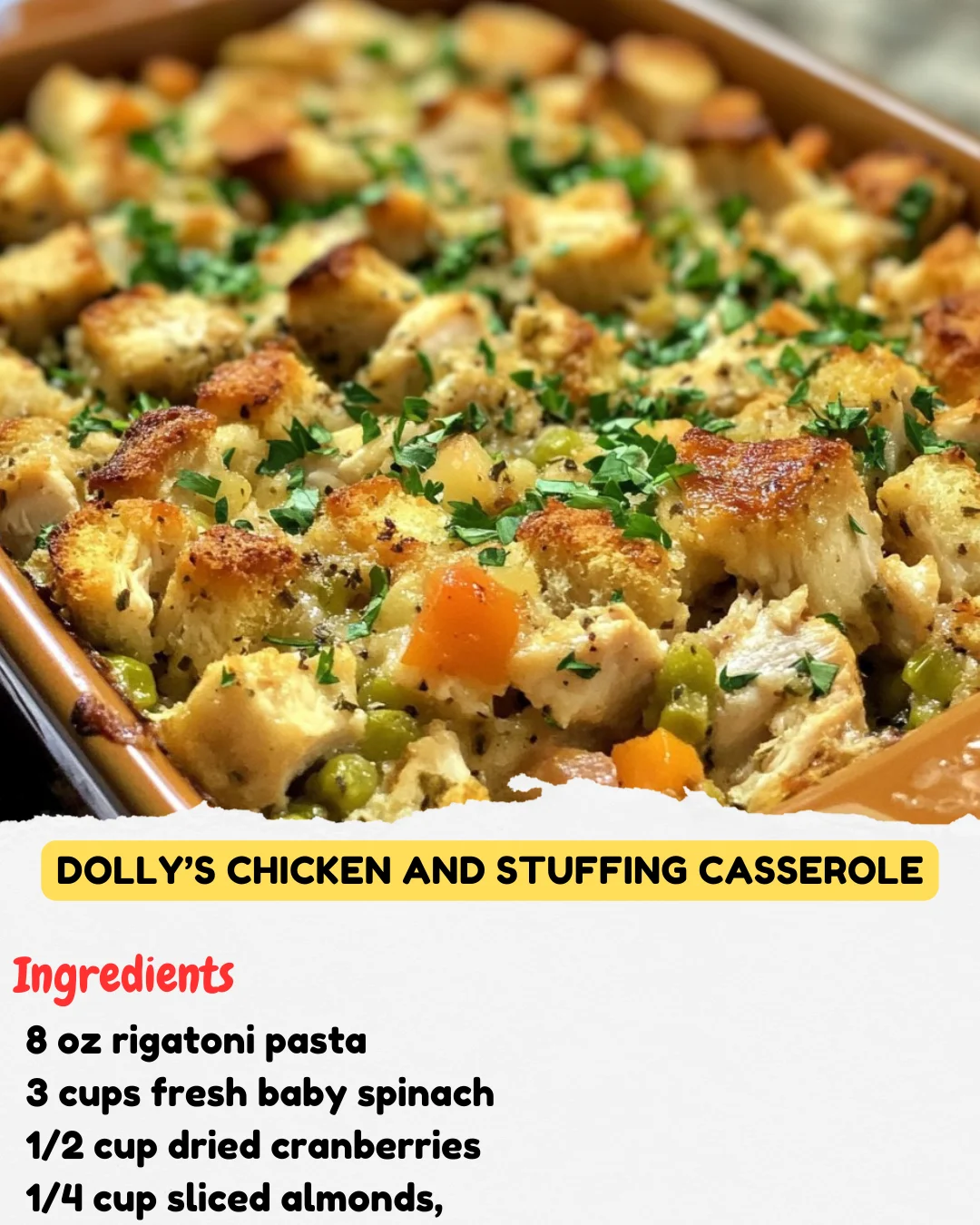 Dolly’s Chicken and Stuffing Casserole
